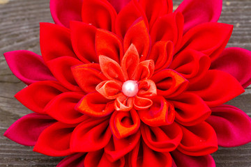 Red Fabric Flower