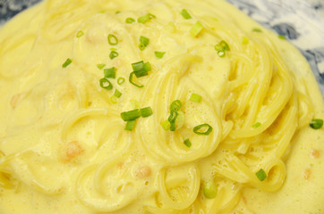 Spaghetti Carbonara in Japanese style