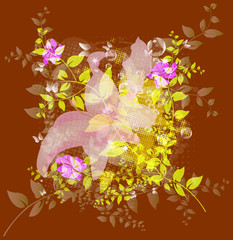 Abstract floral colorful  background