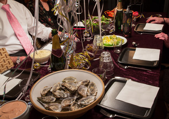 Oysters and champagne party