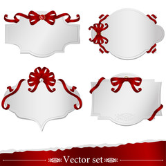 set of cards with ribbons - 48118718