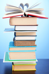 Stack of interesting books and magazines