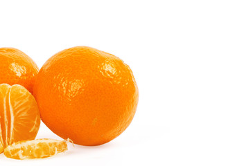 Mandarin isolated on white background