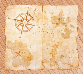 Fototapeta na wymiar old treasure map