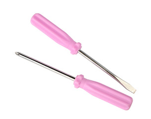 Two pink screwdriver