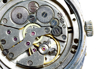 Fototapeta na wymiar Macro of old watches