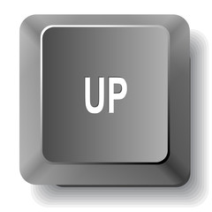 Up. Vector computer key.