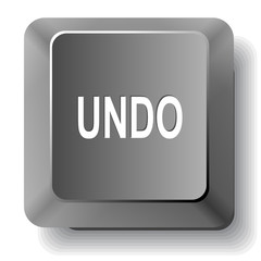 Undo. Vector computer key.