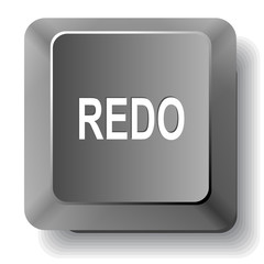 Redo. Vector computer key.