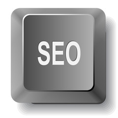 Seo. Vector computer key.