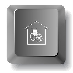 Nursing home. Vector computer key.