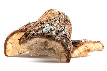 The logs of fire wood isolated on white