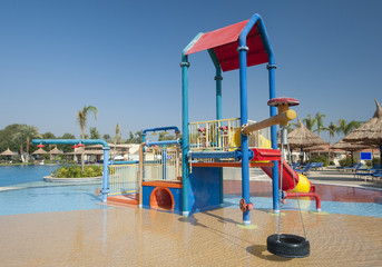 Childrens play area in a pool