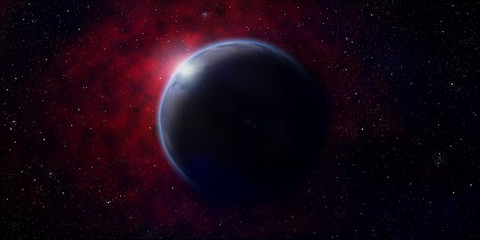 Fototapeta na wymiar Pianeta blu - nowa planeta niebieski