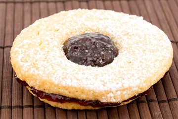 cookies with cherry jam-bullseye