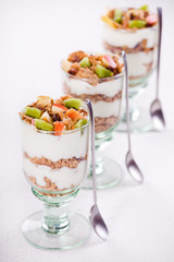 Glasses Of fruit Yogurt