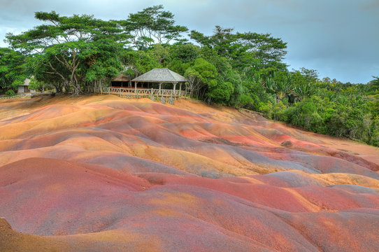 Coloured earth, Chamarel, Mauritius