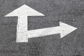 Arrows pointing to the right and ahead