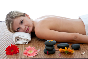 Obraz na płótnie Canvas lastone massage