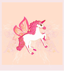 Vector Illustration of beautiful  Unicorn.