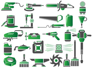 ICONS SET WORK TOOLS CLEAN 2