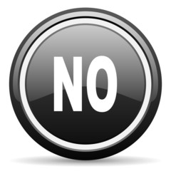 no black glossy icon on white background