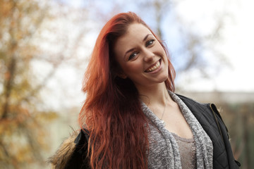 Young Woman with Beautiful Auburn Hair