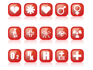 MEDICINE  BUTTON SET 1 OF 5