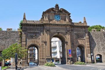 Porta Fiorentina. Viterbo. Lazio.  Italy.