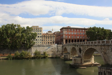 Obraz premium VISTA DEL TEVERE A ROMA