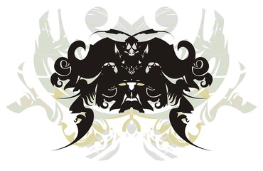 Black  butterfly, vector