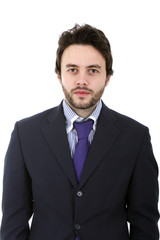 business man portrait on a white background