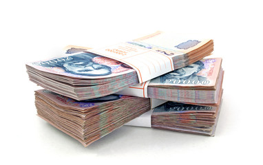 Stack of Hungarian Forint bills - 48140749