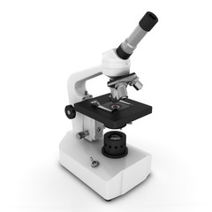 Microscope isolated on white background