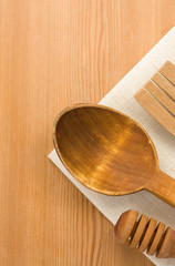 wooden utensils on table