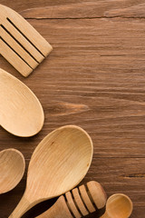 wood utensils on table