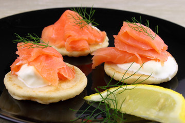 Smoked Salmon Blinis