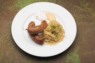 grilled sausages