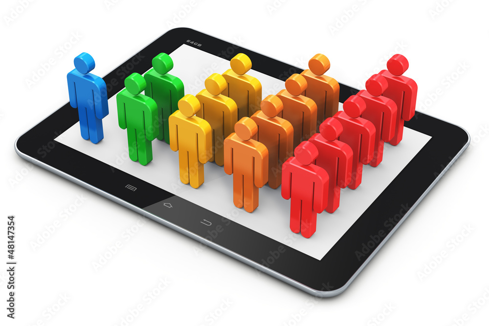 Poster social networking and client management concept