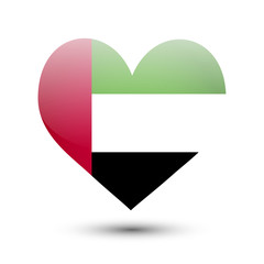 United Arab Emirates flag on heart