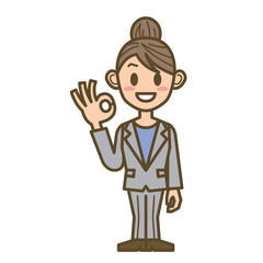 ビジネスウーマン　FW01　全身　OK