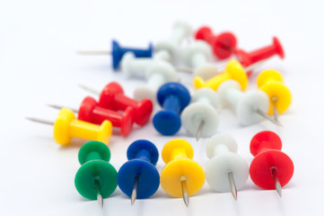 Colorful pushpins