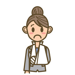 ビジネスウーマン　FW01　上半身　怪我