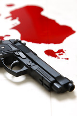 銃撃事件の犯行現場