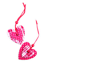 Hearts on a  white  background