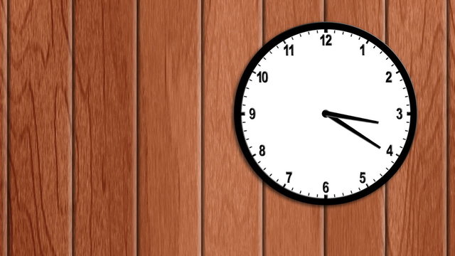 Clock with wood wall