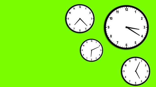 Clock with green screen