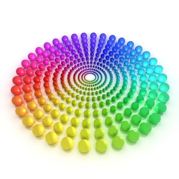 3D composition of the color spectrum