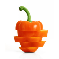 peperone arancio tagliato