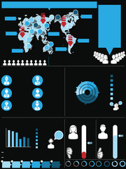 Obraz premium INFOGRAPHIC DEMOGRAPHIC MODERN STYLE 1